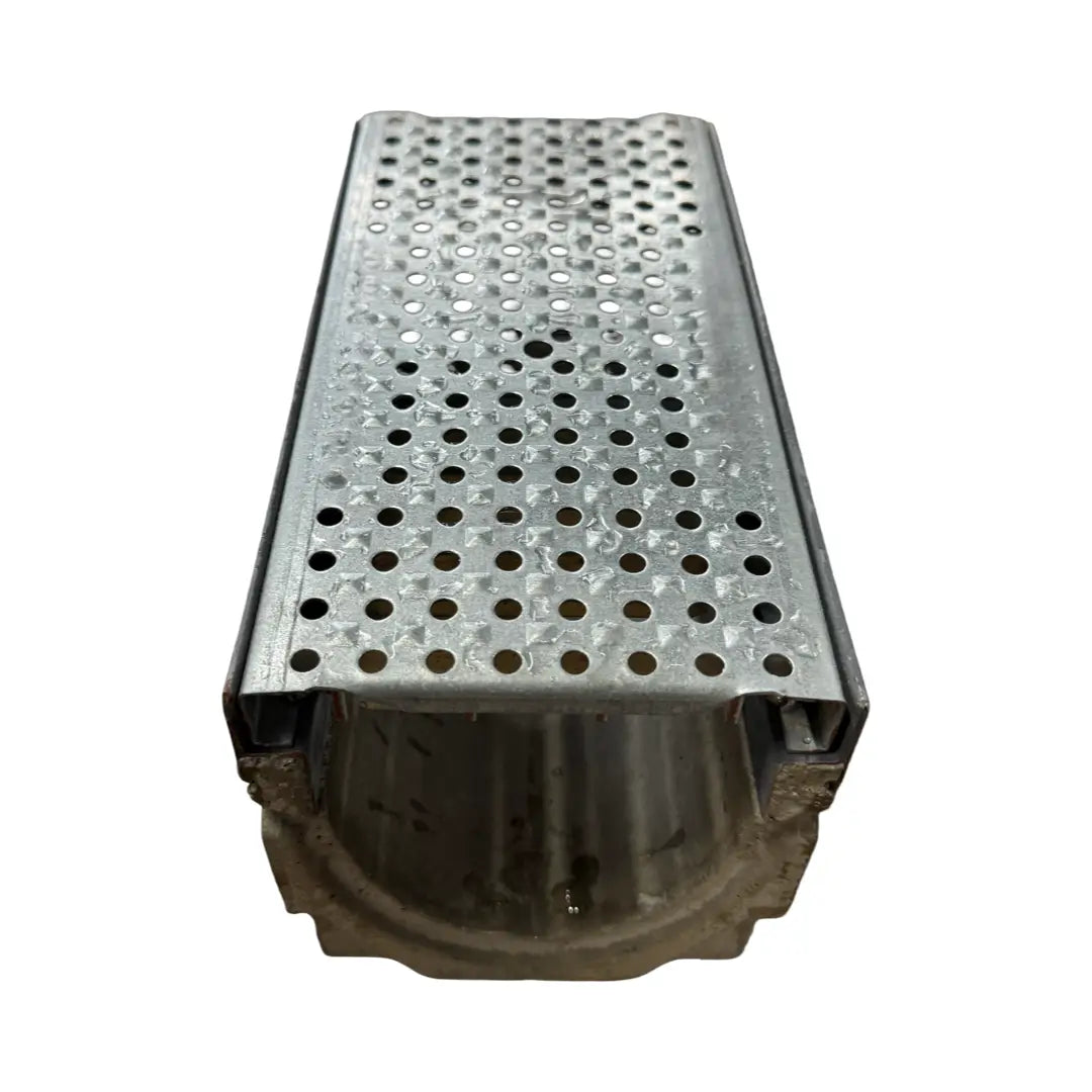 Heel proof perforated trench drain system top view