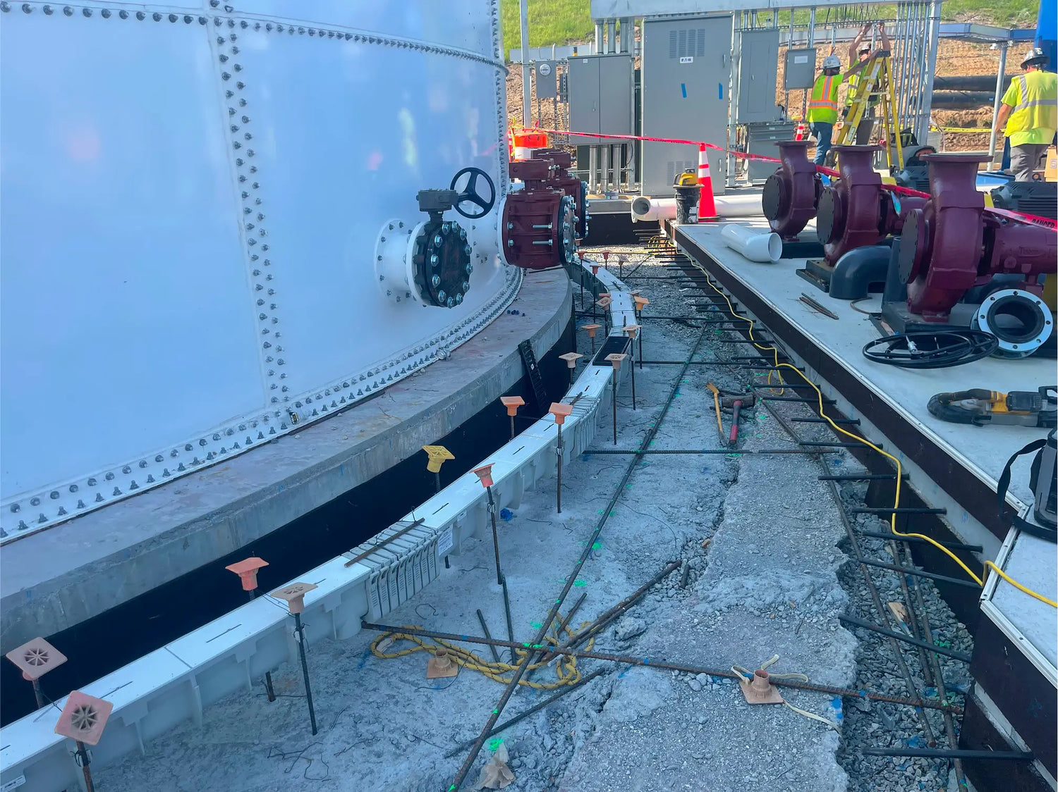 radius trench drain system installation main view