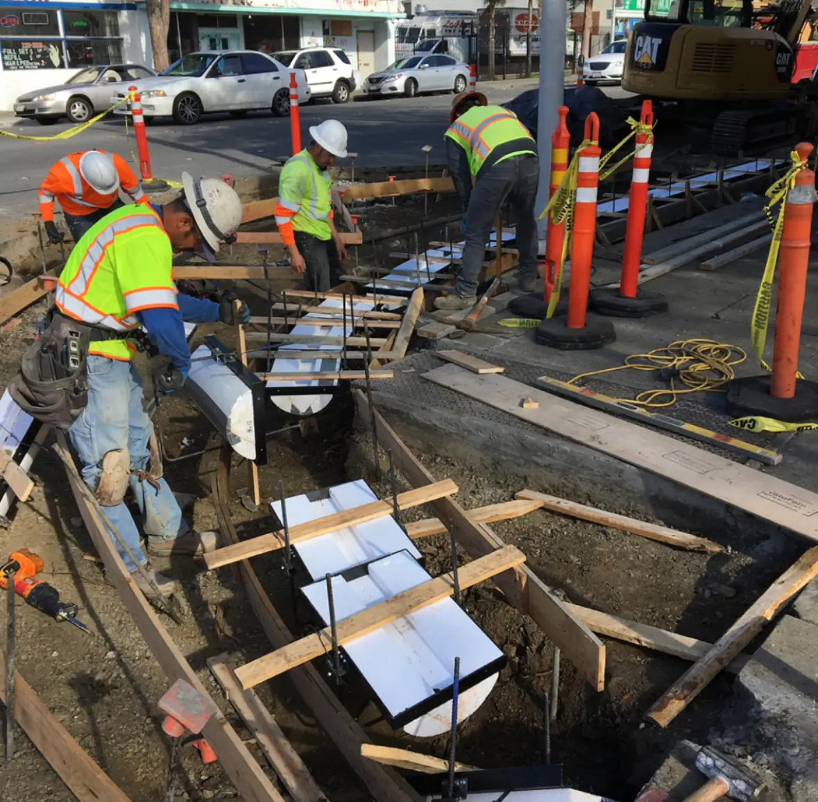 trench drain system installation on a site
Durable Grating Options for Every Application