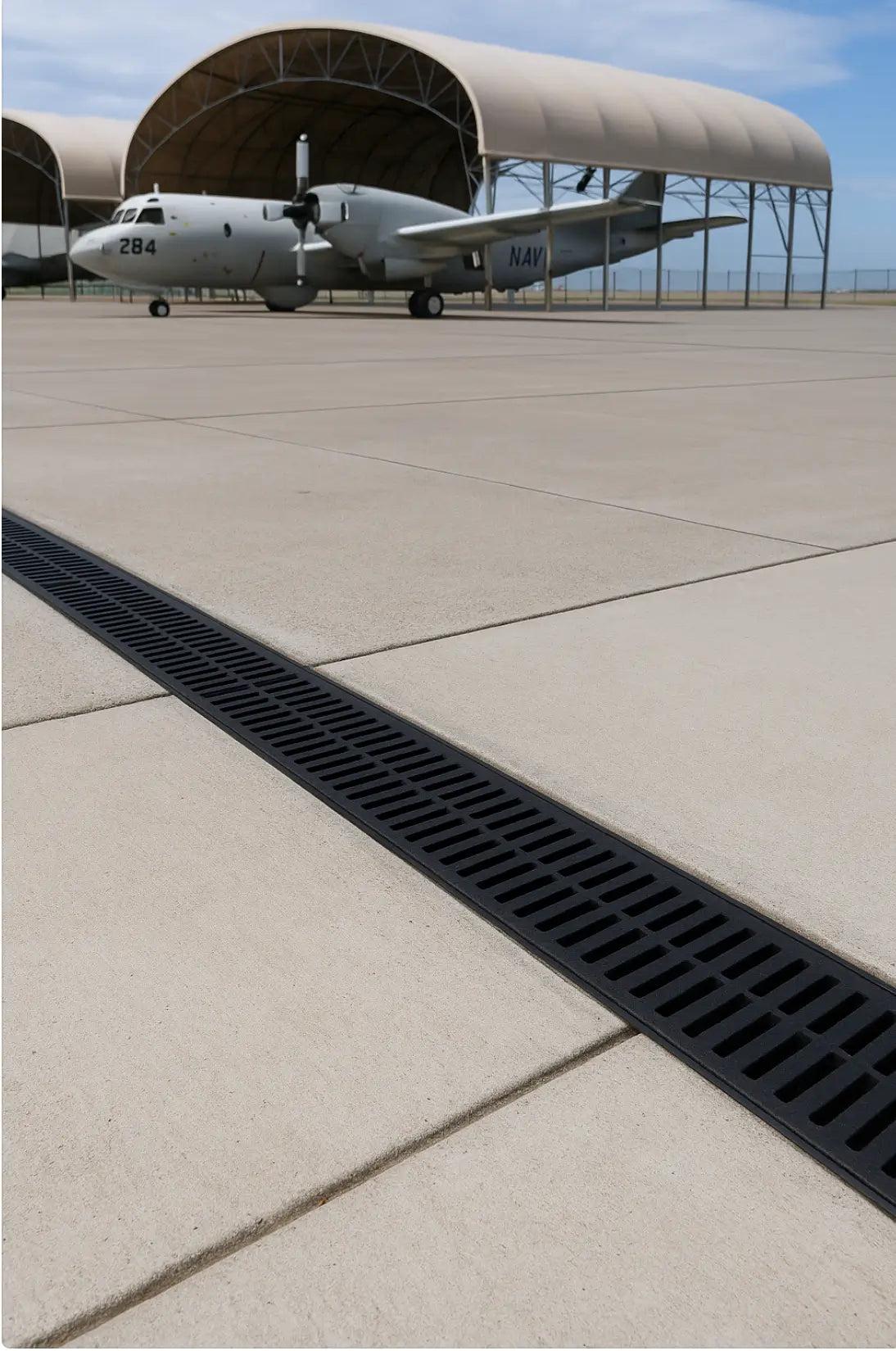 Air Force base ductile iron linear Leo grates