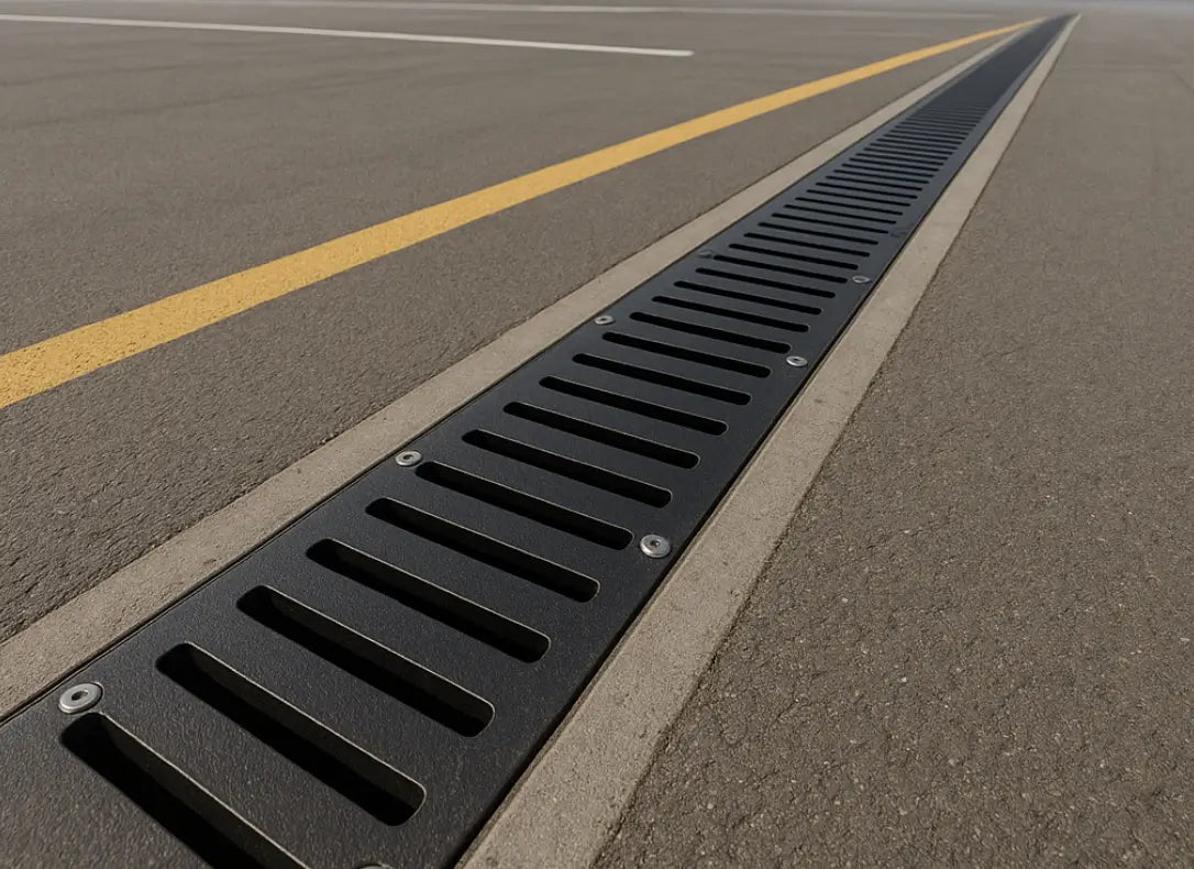 Airport drainage Leo grates system one
