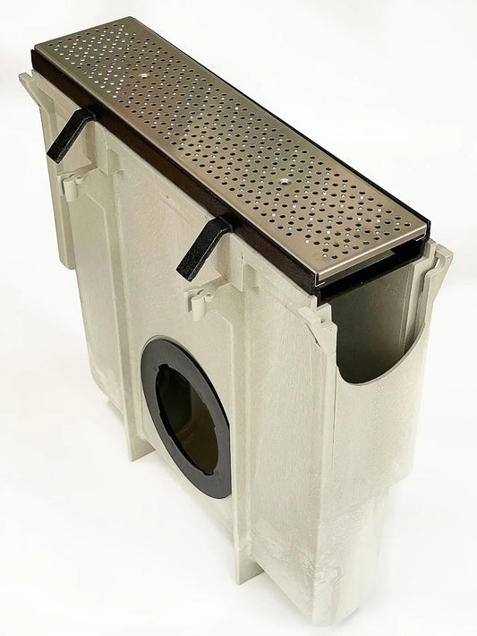 Swiftdrain 600 Kennel Drain Inline Catch Basin With Paw Proof Grates