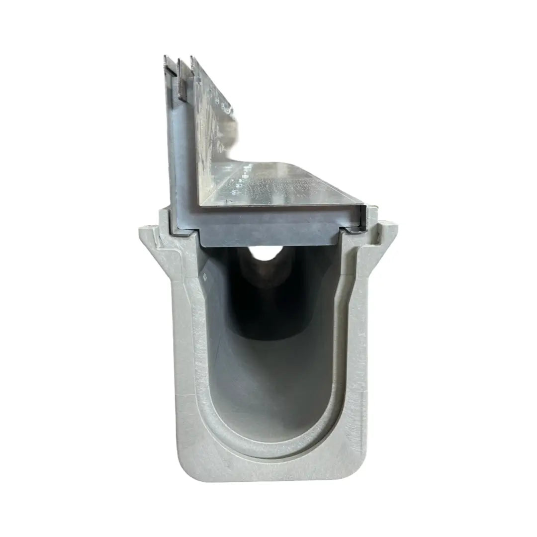 Swiftdrain Top Slot With Galvanized Steel Grate - Side Agle