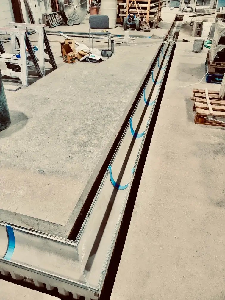 Warehouse facility perimeter drainage