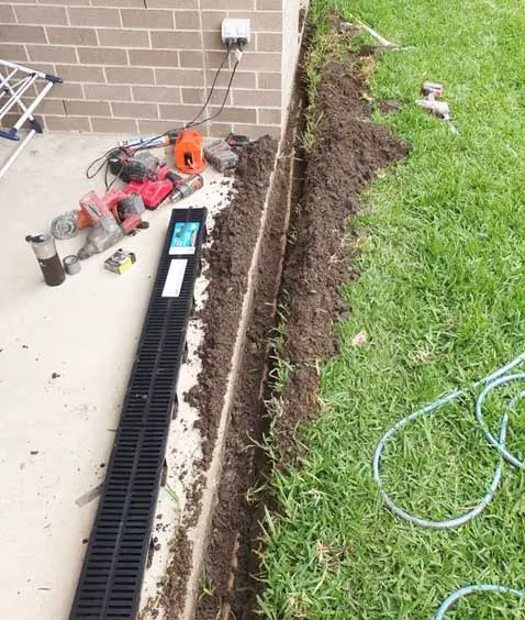 lawn trench drain